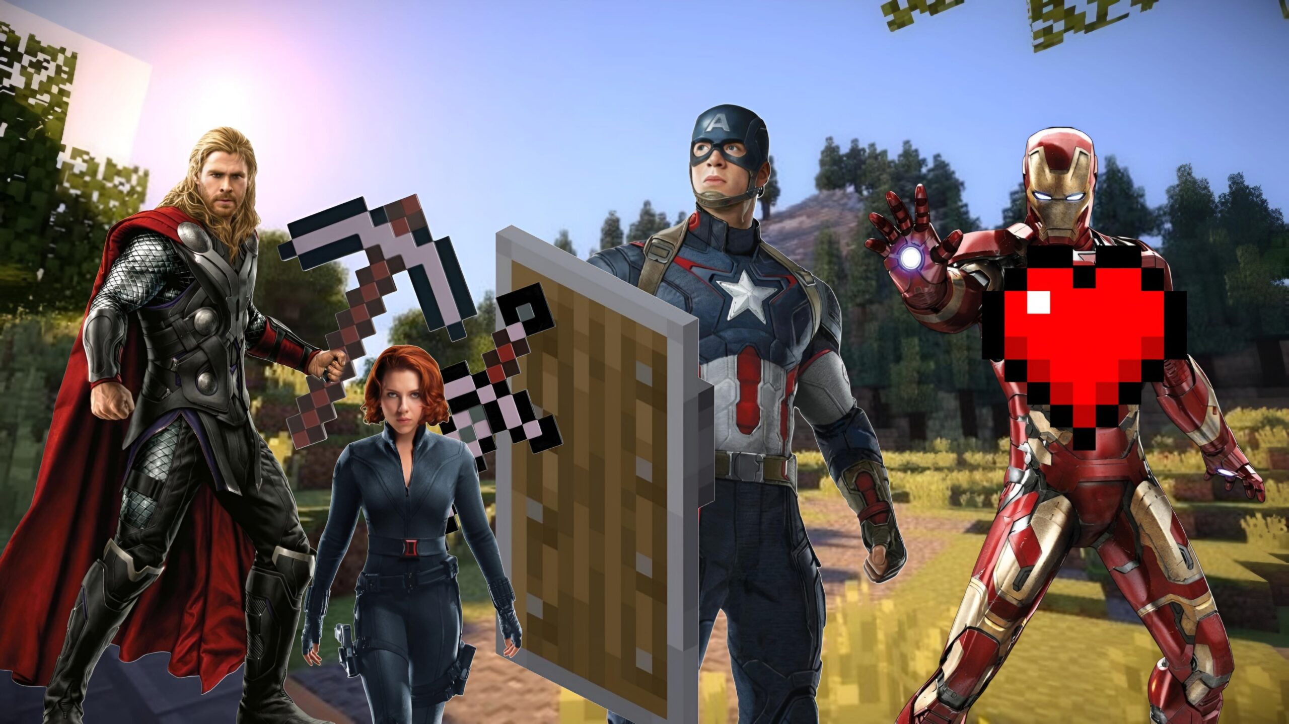 Marvel Meets Minecraft: A Blocky Adventure of Epic Proportions
